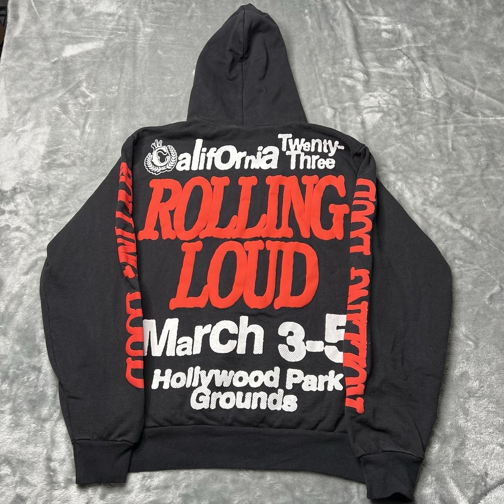 Rolling Loud Hoodie 2023 Hollywood CA Concert Festival 3D Puff‎ Print Heavy